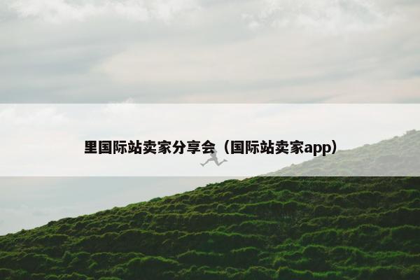 里国际站卖家分享会（国际站卖家app）