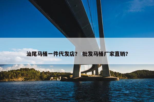 汕尾马桶一件代发店？ 批发马桶厂家直销？