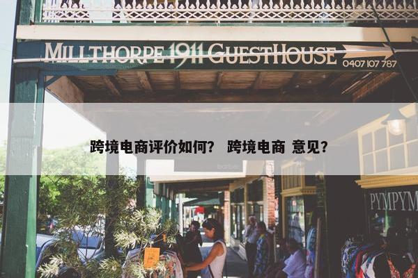 跨境电商评价如何？ 跨境电商 意见？