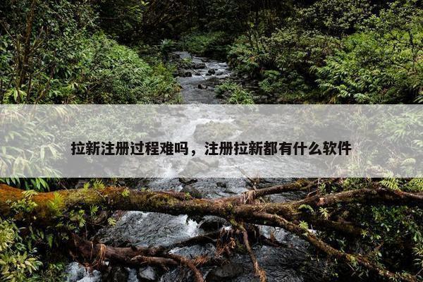 拉新注册过程难吗，注册拉新都有什么软件