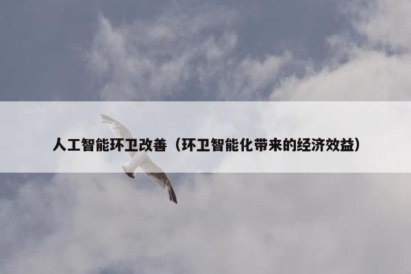 人工智能环卫改善（环卫智能化带来的经济效益）