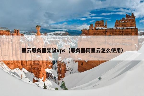 里云服务器架设vps（服务器阿里云怎么使用）