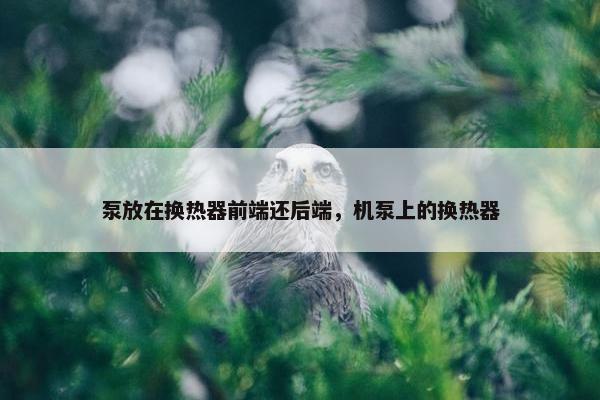 泵放在换热器前端还后端，机泵上的换热器