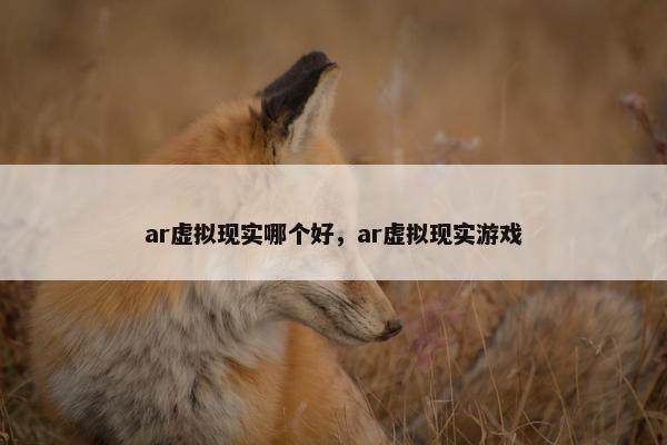 ar虚拟现实哪个好，ar虚拟现实游戏