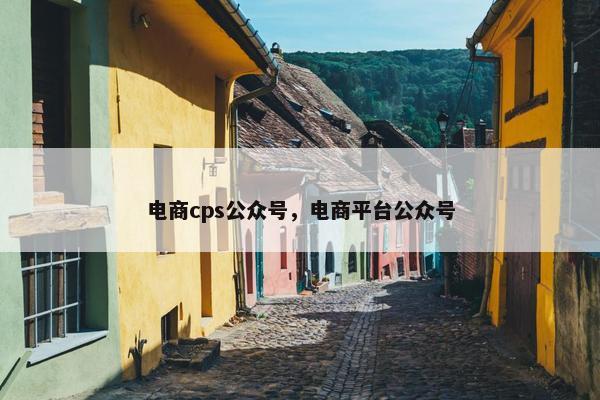 电商cps公众号，电商平台公众号