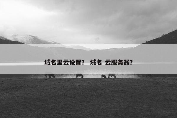 域名里云设置？ 域名 云服务器？