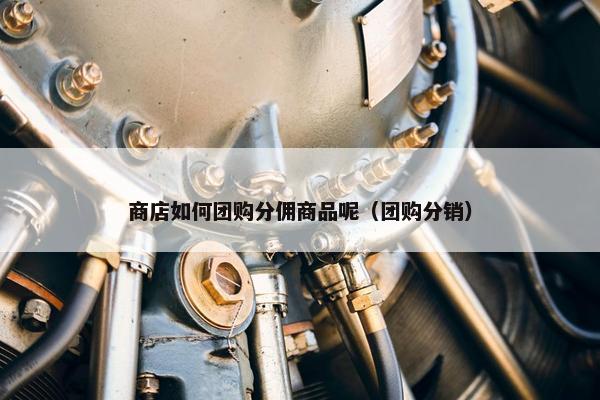 商店如何团购分佣商品呢（团购分销）