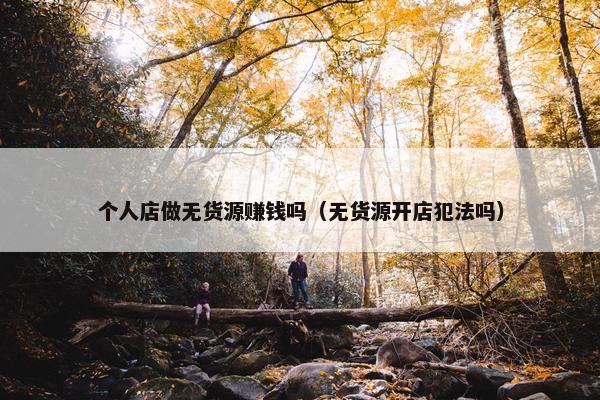 个人店做无货源赚钱吗（无货源开店犯法吗）