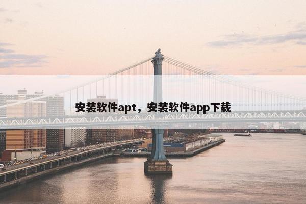 安装软件apt，安装软件app下载