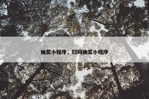 抽奖小程序，扫码抽奖小程序