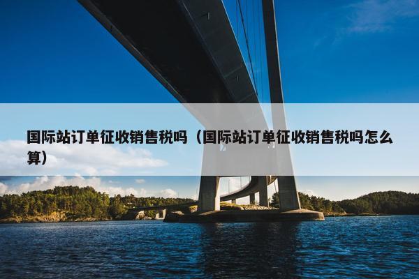 国际站订单征收销售税吗（国际站订单征收销售税吗怎么算）