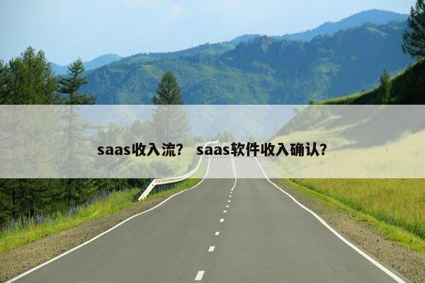 saas收入流？ saas软件收入确认？