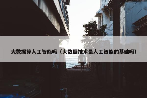大数据算人工智能吗（大数据技术是人工智能的基础吗）
