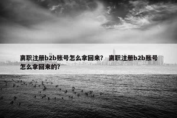 离职注册b2b账号怎么拿回来？ 离职注册b2b账号怎么拿回来的？