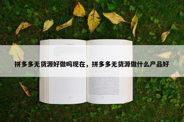 拼多多无货源好做吗现在，拼多多无货源做什么产品好