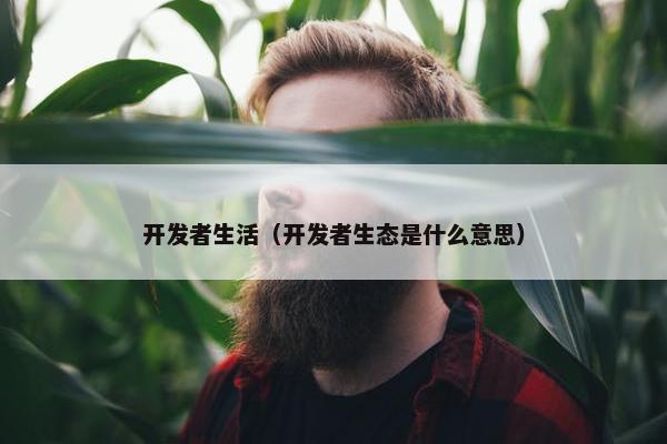 开发者生活（开发者生态是什么意思）
