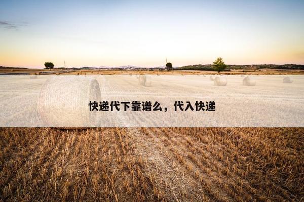 快递代下靠谱么，代入快递