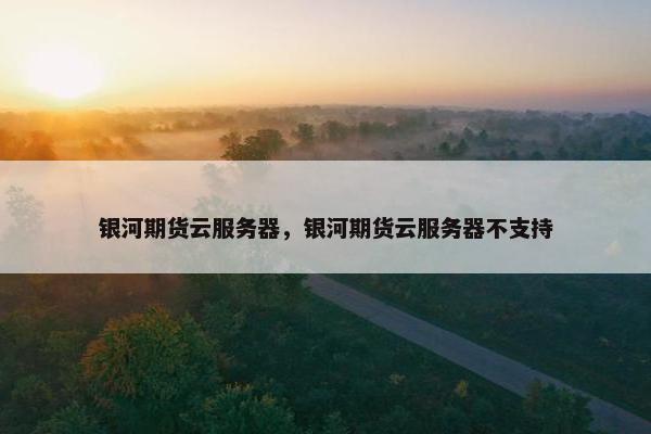 银河期货云服务器，银河期货云服务器不支持