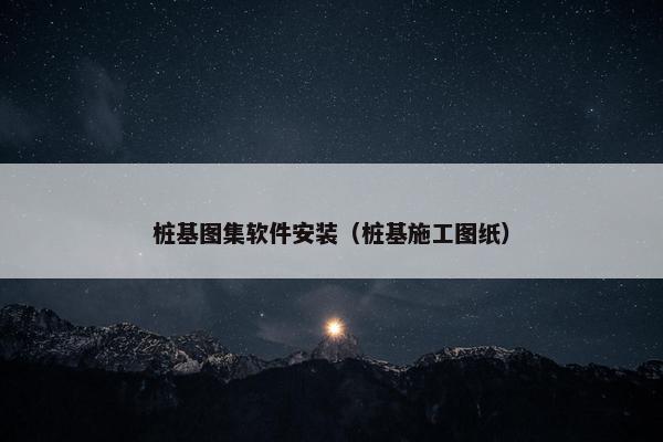 桩基图集软件安装（桩基施工图纸）