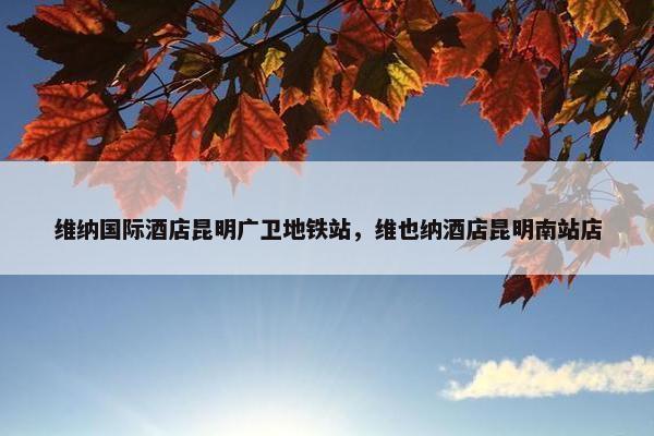 维纳国际酒店昆明广卫地铁站，维也纳酒店昆明南站店