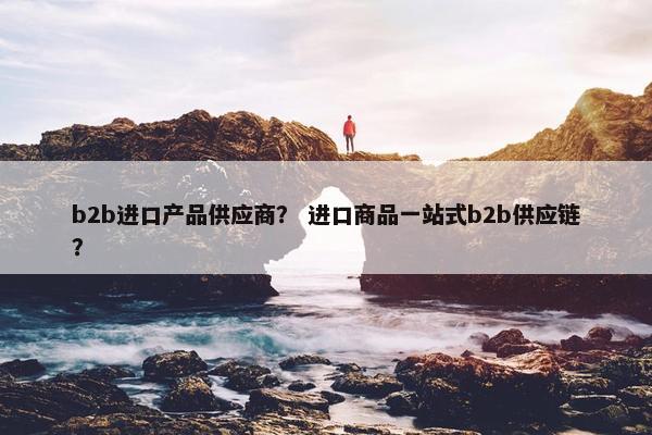 b2b进口产品供应商？ 进口商品一站式b2b供应链？