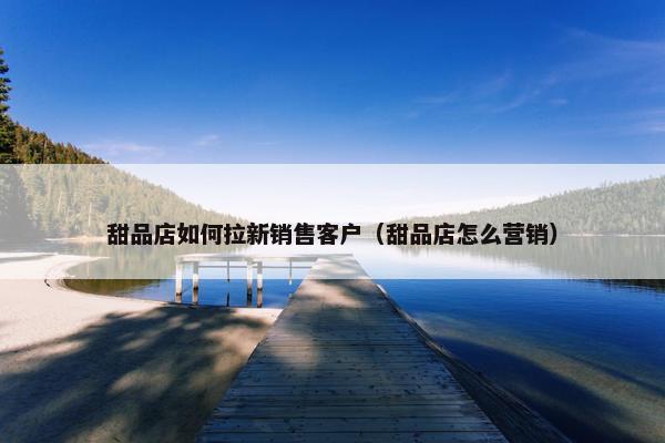 甜品店如何拉新销售客户（甜品店怎么营销）