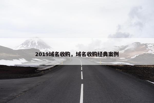 2019域名收购，域名收购经典案例