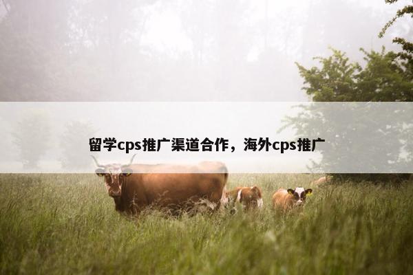 留学cps推广渠道合作，海外cps推广