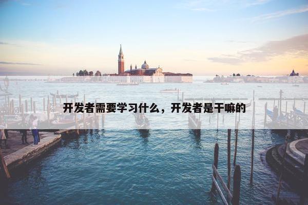 开发者需要学习什么，开发者是干嘛的