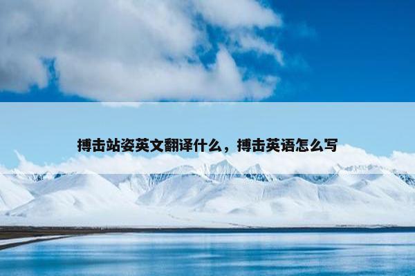 搏击站姿英文翻译什么，搏击英语怎么写