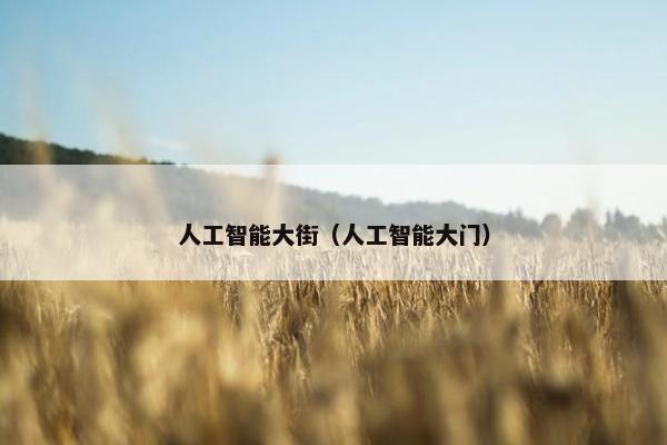 人工智能大街（人工智能大门）