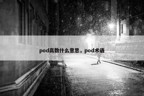pod高数什么意思，pod术语