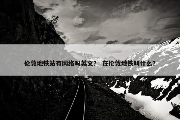 伦敦地铁站有网络吗英文？ 在伦敦地铁叫什么？