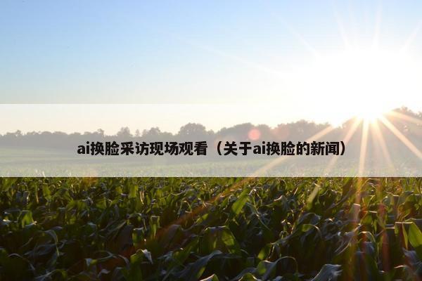 ai换脸采访现场观看（关于ai换脸的新闻）