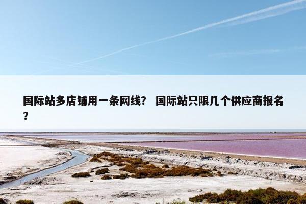 国际站多店铺用一条网线？ 国际站只限几个供应商报名？