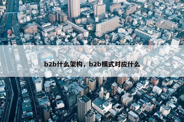 b2b什么架构，b2b模式对应什么