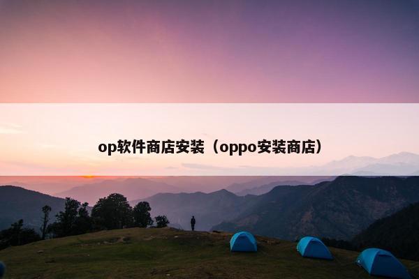 op软件商店安装（oppo安装商店）