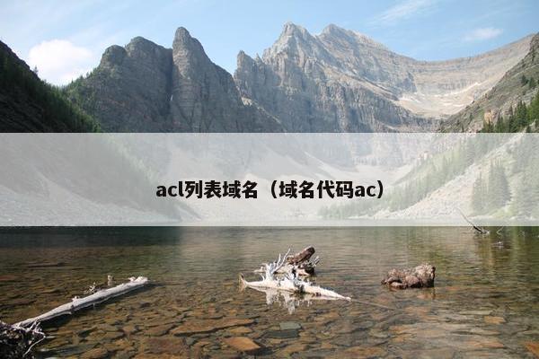 acl列表域名（域名代码ac）