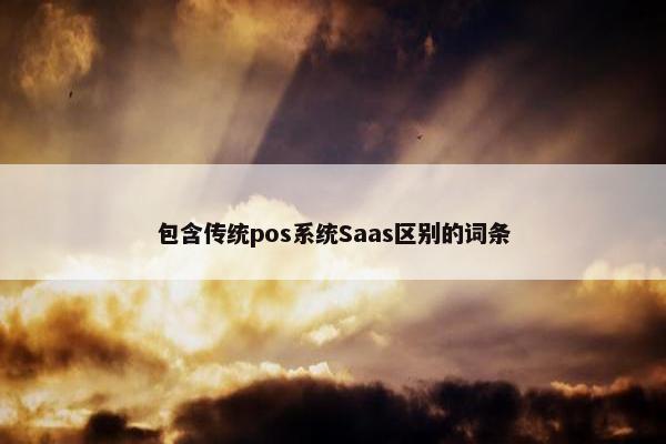 包含传统pos系统Saas区别的词条