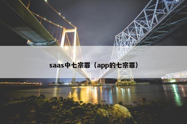 saas中七宗罪（app的七宗罪）