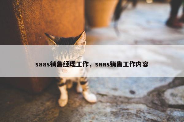 saas销售经理工作，saas销售工作内容