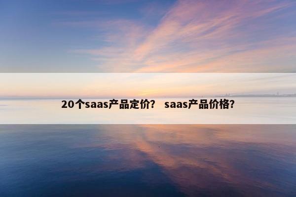 20个saas产品定价？ saas产品价格？