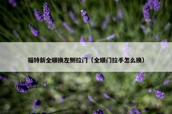 福特新全顺换左侧拉门（全顺门拉手怎么换）