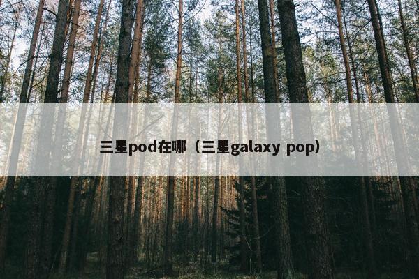 三星pod在哪（三星galaxy pop）