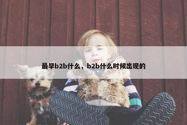 最早b2b什么，b2b什么时候出现的