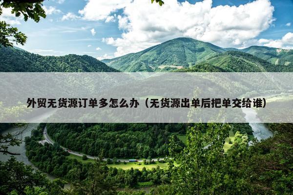 外贸无货源订单多怎么办（无货源出单后把单交给谁）