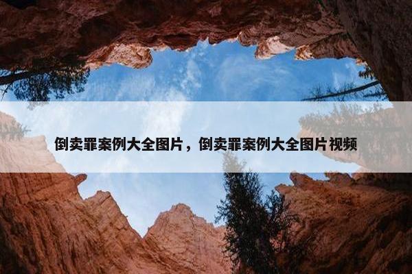 倒卖罪案例大全图片，倒卖罪案例大全图片视频