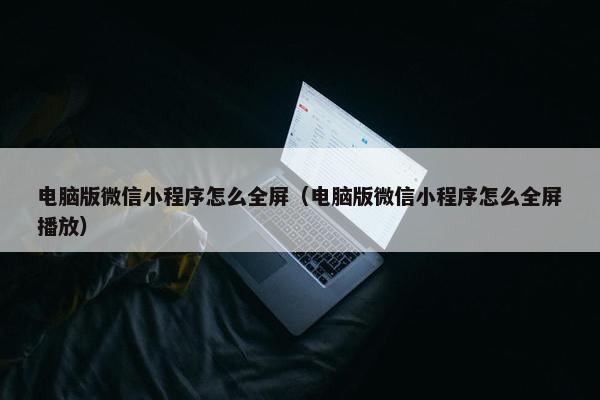 电脑版微信小程序怎么全屏（电脑版微信小程序怎么全屏播放）