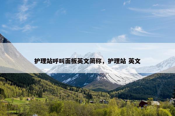 护理站呼叫面板英文简称，护理站 英文
