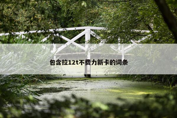 包含拉12t不费力新卡的词条